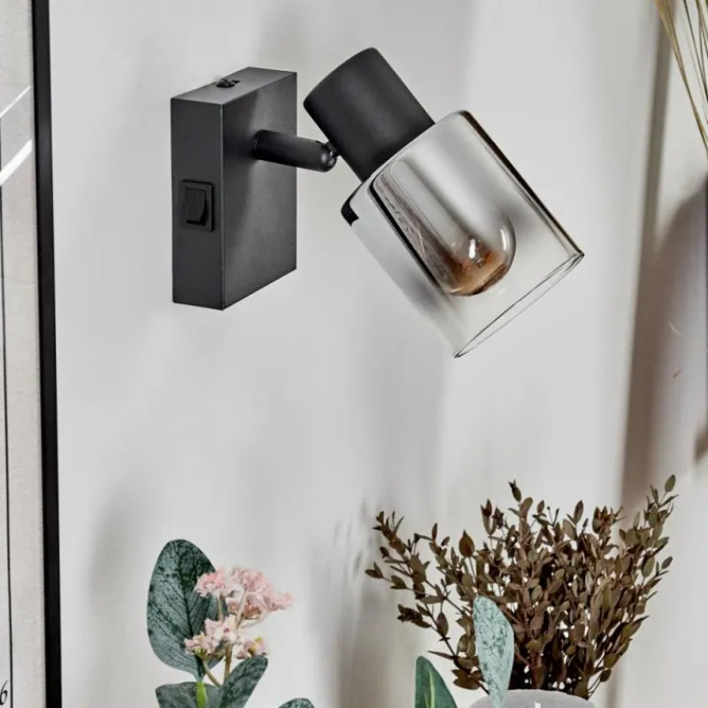 hofstein Applique murale Leteque Noir, 1 lumière