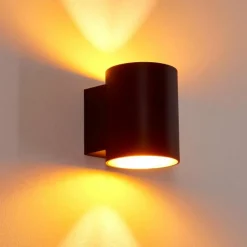 Lampes Dorées-hofstein Applique murale Letsbo Noir doré, 1 lumière