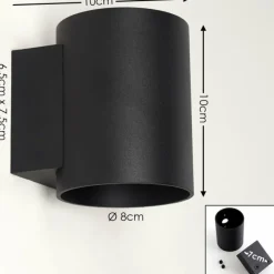 hofstein Applique murale Letsbo Noir, 1 lumière* Appliques