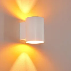 Lampes Dorées-hofstein Applique murale Letsbo Or, Blanc, 1 lumière