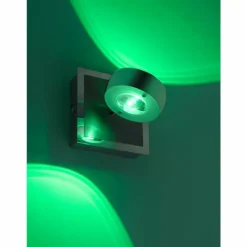 Luminaires Leuchten Direkt Applique murale Leuchten Direkt Ls-OPTI LED Acier inoxydable, 2 lumières, Télécommandes, Changeur de couleurs