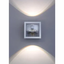 Luminaires Leuchten Direkt Applique murale Leuchten Direkt Ls-OPTI LED Acier inoxydable, 2 lumières, Télécommandes, Changeur de couleurs