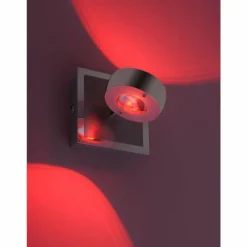 Luminaires Leuchten Direkt Applique murale Leuchten Direkt Ls-OPTI LED Acier inoxydable, 2 lumières, Télécommandes, Changeur de couleurs