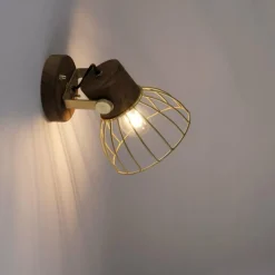 Lampes En Bois-Luminaires Leuchten Direkt Applique murale Leuchten-Direkt ALAMI Bois foncé, 1 lumière