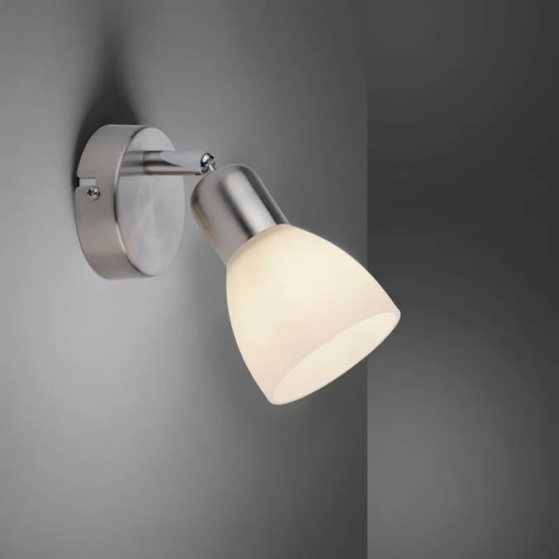 Luminaires Leuchten Direkt Applique murale Leuchten-Direkt KARO Acier brossé, 1 lumière
