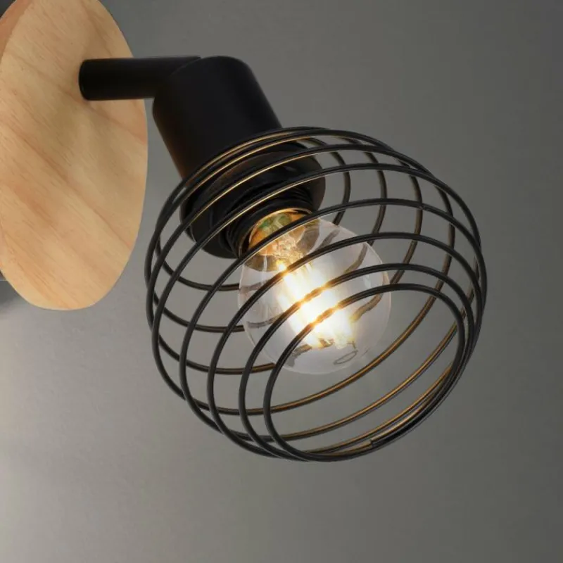 Lampes En Bois-Luminaires Leuchten Direkt Applique murale Leuchten-Direkt EUGEN Écru, Noir, 1 lumière