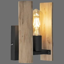 Lampes En Bois-Luminaires Leuchten Direkt Applique murale Leuchten-Direkt LOG Écru, 1 lumière