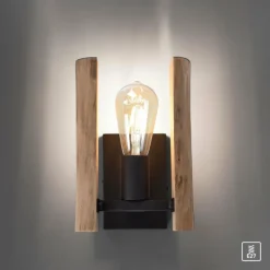 Lampes En Bois-Luminaires Leuchten Direkt Applique murale Leuchten-Direkt LOG Écru, 1 lumière