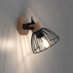 Lampes En Bois-Luminaires Leuchten Direkt Applique murale Leuchten-Direkt LAMI Écru, 1 lumière