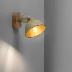 Lampes En Bois-Luminaires Leuchten Direkt Applique murale Leuchten-Direkt SAMIA Bois foncé, 1 lumière