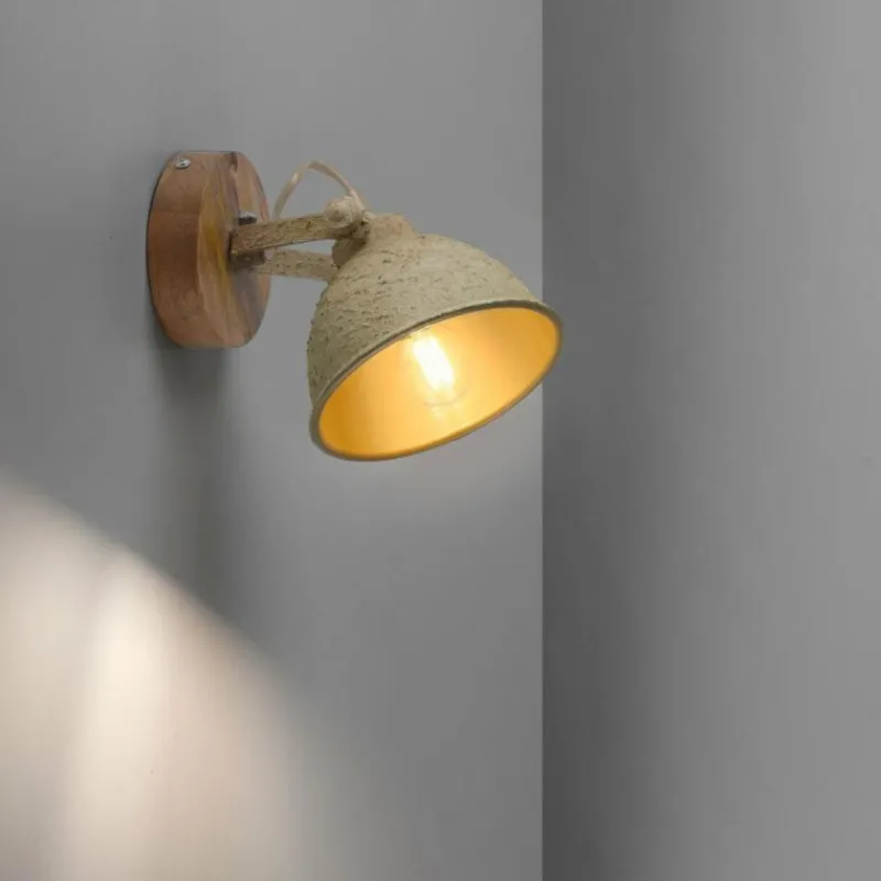 Lampes En Bois-Luminaires Leuchten Direkt Applique murale Leuchten-Direkt SAMIA Bois foncé, 1 lumière
