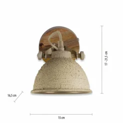 Lampes En Bois-Luminaires Leuchten Direkt Applique murale Leuchten-Direkt SAMIA Bois foncé, 1 lumière