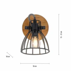 Lampes Vintages & Rétros-Luminaires Leuchten Direkt Applique murale Leuchten-Direkt TARO Écru, Noir, 1 lumière