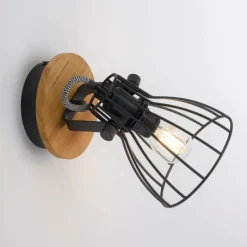 Lampes Vintages & Rétros-Luminaires Leuchten Direkt Applique murale Leuchten-Direkt TARO Écru, Noir, 1 lumière