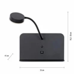 Luminaires Leuchten Direkt Applique murale Leuchten-Direkt BOARD LED Noir, 1 lumière* Éclairage Led