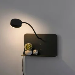 Luminaires Leuchten Direkt Applique murale Leuchten-Direkt BOARD LED Noir, 1 lumière* Éclairage Led