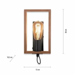 Lampes Vintages & Rétros-Luminaires Leuchten Direkt Applique murale Leuchten-Direkt FRANKY Noir, 1 lumière