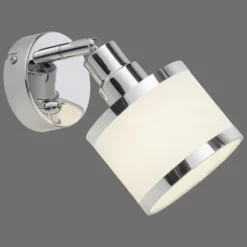 Lampes En Tissu-Luminaires Leuchten Direkt Applique murale Leuchten-Direkt ACCOR Argenté, 1 lumière