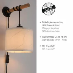 Luminaires Scandinaves-Luminaires Leuchten Direkt Applique murale Leuchten-Direkt GREEN SOFIE Écru, Noir, 1 lumière