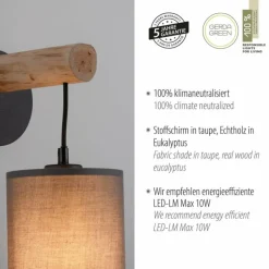 Luminaires Scandinaves-Luminaires Leuchten Direkt Applique murale Leuchten-Direkt GREEN TRIBU Écru, Noir, 1 lumière