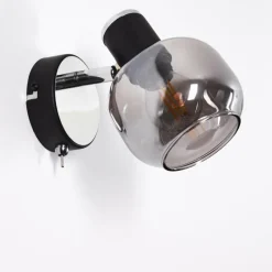 hofstein Applique murale Lexington Chrome, Noir, 1 lumière