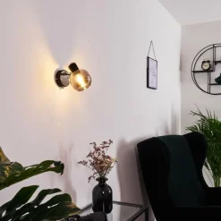 hofstein Applique murale Lexington Chrome, Noir, 1 lumière