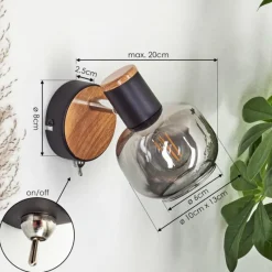 Suspension Verre Fumé-hofstein Applique murale Lexington Écru, 1 lumière