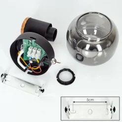 Suspension Verre Fumé-hofstein Applique murale Lexington Écru, 1 lumière