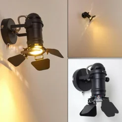 hofstein Applique murale Lichinga Noir, 1 lumière