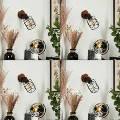 Lampes Industrielles-hofstein Applique murale Loedingen Écru, Noir, 1 lumière