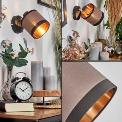 Lampes En Tissu-hofstein Applique murale Lohobe Chrome, Noir, 1 lumière