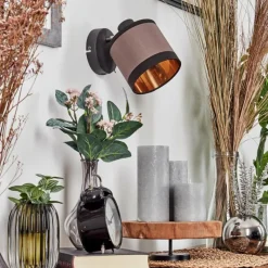 Lampes En Tissu-hofstein Applique murale Lohobe Chrome, Noir, 1 lumière