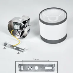 Lampes En Tissu-hofstein Applique murale Lohobe Chrome, 1 lumière