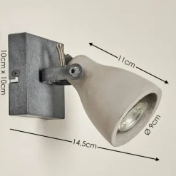 hofstein Applique murale Lomma Gris, 1 lumière* Appliques