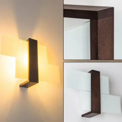 hofstein Applique murale Lovikka Bois foncé, 1 lumière