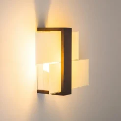 hofstein Applique murale Lovikka Bois foncé, 1 lumière