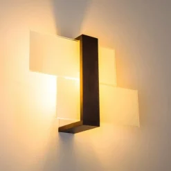 hofstein Applique murale Lovikka Bois foncé, 1 lumière