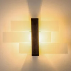 Lampes En Bois-hofstein Applique murale Lovikka Bois foncé, 1 lumière