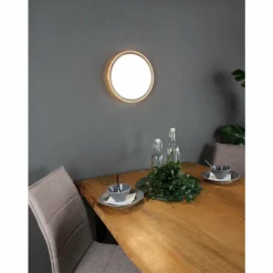 Lampes En Bois-Luce Design Applique murale SOLSTAR LED Écru, Noir, 1 lumière