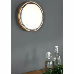 Lampes En Bois-Luce Design Applique murale SOLSTAR LED Écru, Noir, 1 lumière