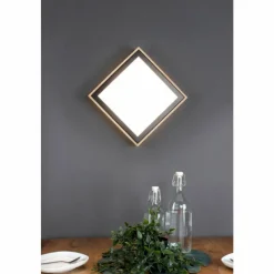 Lampes En Bois-Luce Design Applique murale SOLSTAR LED Écru, Noir, 1 lumière