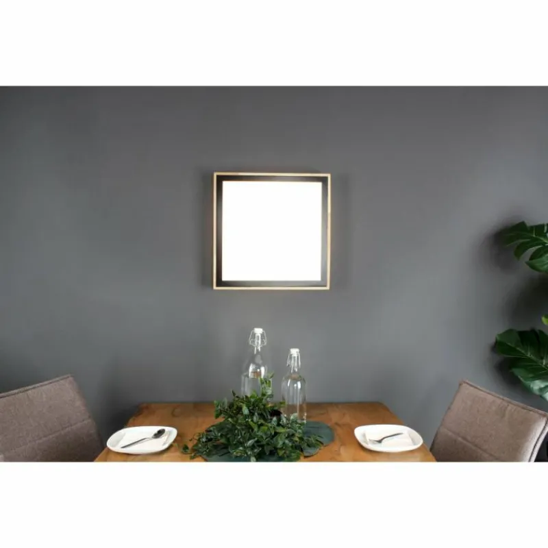 Lampes En Bois-Luce Design Applique murale SOLSTAR LED Écru, Noir, 1 lumière