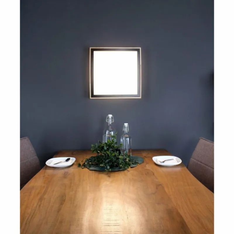 Lampes En Bois-Luce Design Applique murale SOLSTAR LED Écru, Noir, 1 lumière