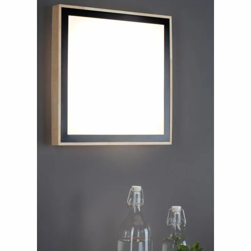 Lampes En Bois-Luce Design Applique murale SOLSTAR LED Écru, Noir, 1 lumière