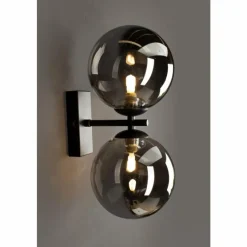 Suspension Verre Fumé-Luce Design Applique murale NEPTUN Noir, 2 lumières