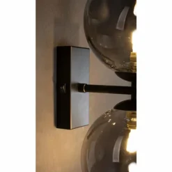 Suspension Verre Fumé-Luce Design Applique murale NEPTUN Noir, 2 lumières