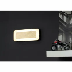 Lampes Dorées-Luce Design Applique murale Solaris LED Noir doré, Blanc, 1 lumière