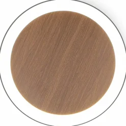 Lampes En Bois-Luce Design Applique murale MOON LED Brun, Couleur bois, Noir, 1 lumière