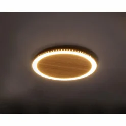 Lampes En Bois-Luce Design Applique murale MOON LED Brun, Couleur bois, Noir, 1 lumière