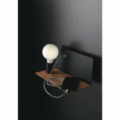Lampes En Bois-Luce Design Applique murale Luce-Design Flash Bois foncé, Noir, 1 lumière